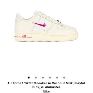 Nike Air Force 1 ‘07 SE Sneaker - Coconut Milk, Playful Pink, & Alabaster - 10